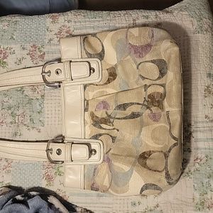 Coach multi-colored tote